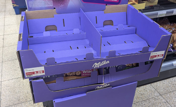 Der Milka-Aufsteller-Plünderer