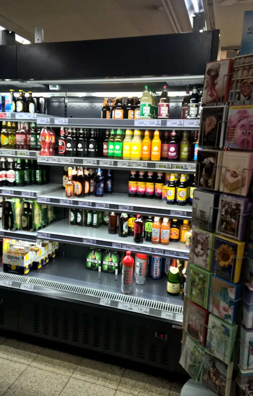 Kühlregal Supermarkt, Kühlschrank mit 3 Glastüren, Getränkekühlschrank