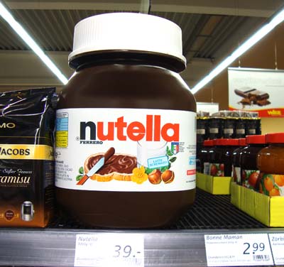 Fünf Kilogramm Nutella